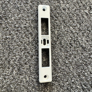 Milgard sliding door double hook mortise lock strike, white
